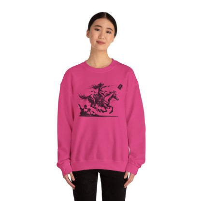 Cowgirl Riding Horse Sweatshirt – Christian Scripture Western Rodeo Texas Pullover