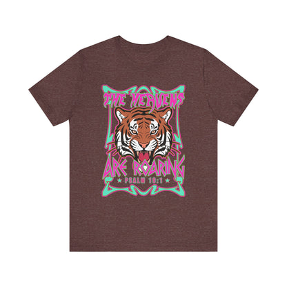 The Heavens Are Roaring Shirt – Psalm 19:1 Tiger Christian Faith Tee