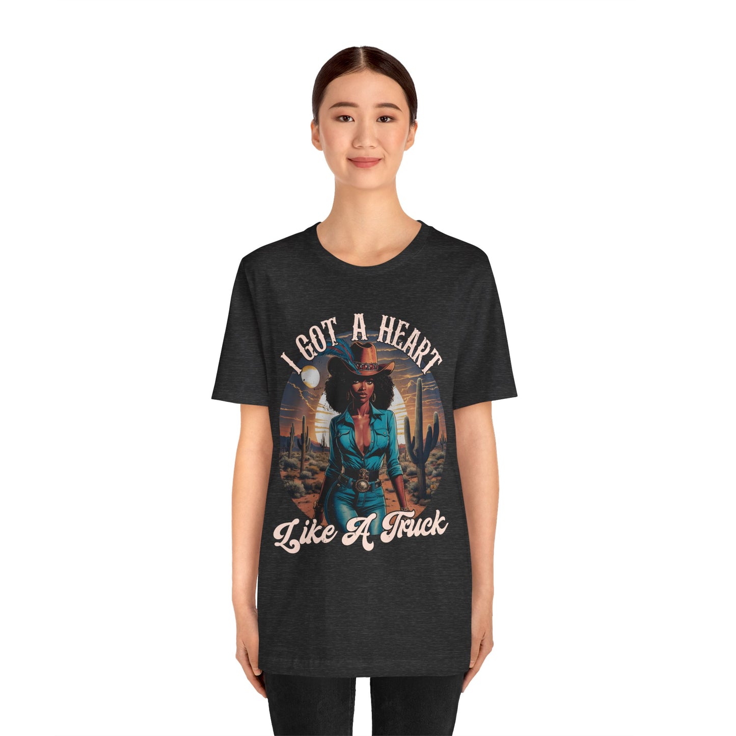 Heart Like A Truck Shirt – Black Cowgirl Christian Desert Western Tee