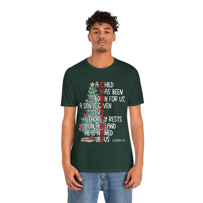 Christmas Jesus Mighty God Shirt – Isaiah 9:6 Christian Bible Verse Holiday Tee