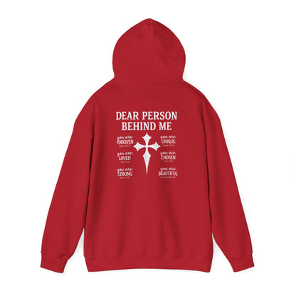 Dear Person Behind Me Hoodie – Bible Verse Christian Faith Cross Pullover