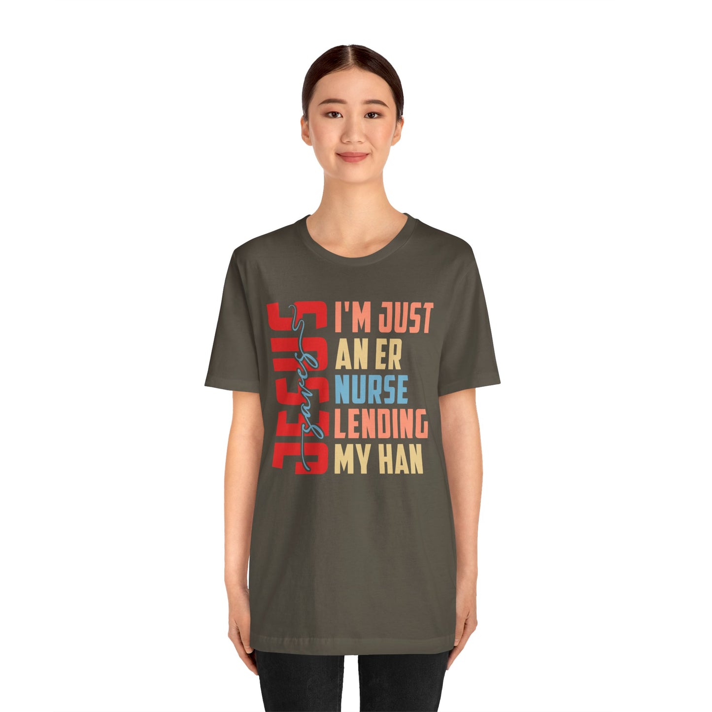 Jesus Saves ER Nurse Shirt – Retro Christian Emergency Room Faith Nurse Tee
