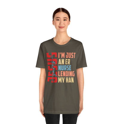 Jesus Saves ER Nurse Shirt – Retro Christian Emergency Room Faith Nurse Tee