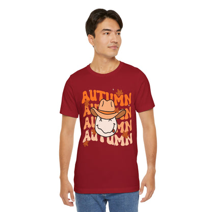 Retro Groovy Fall Shirt – Vintage 70s Smile Face Pumpkin Halloween Tee