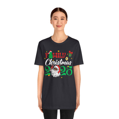 Family Christmas 2025 Shirt – Black Santa Afrocentric Matching Holiday Tee