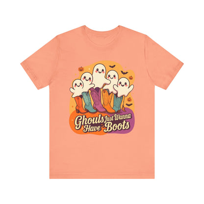 Ghouls Just Wanna Have Boots Shirt – Western Cowgirl Ghost Halloween Tee