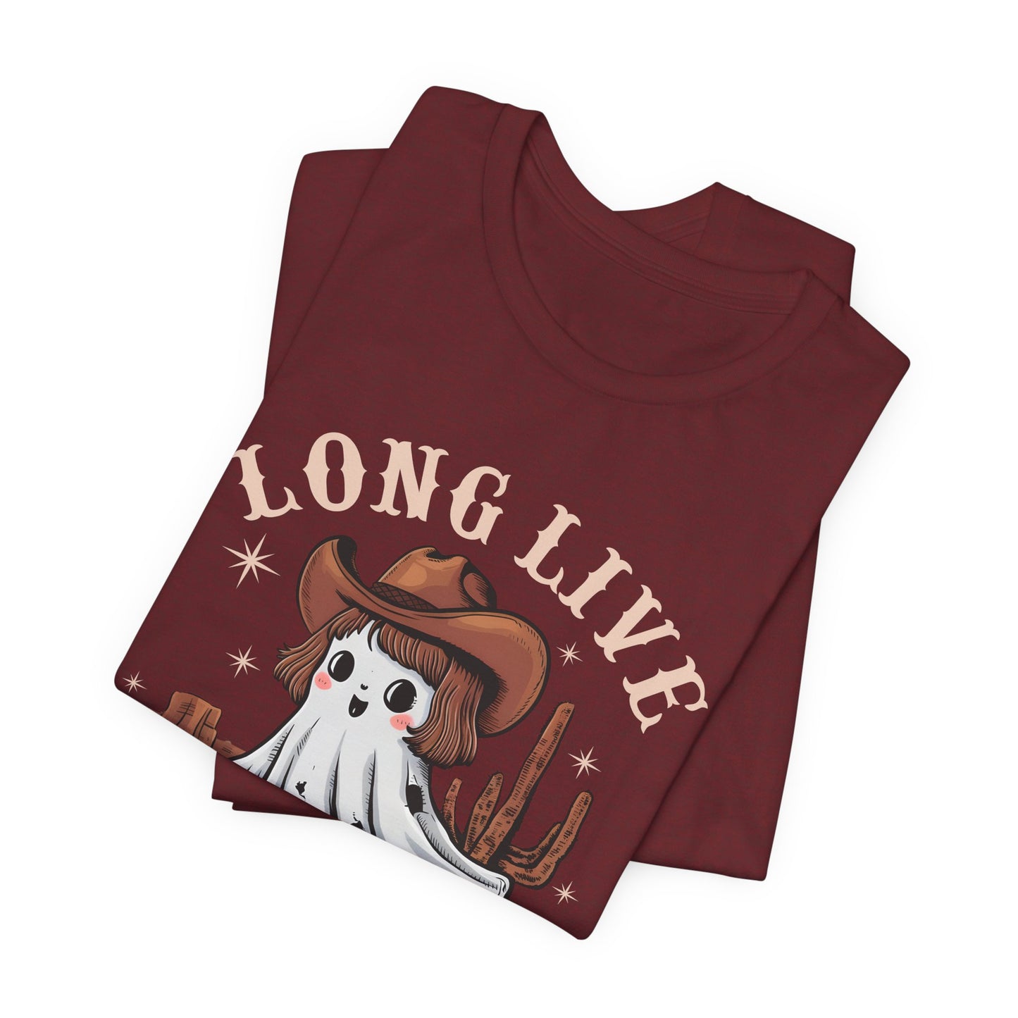 Long Live Cowghouls Shirt – Cute Western Ghost Cowgirl Halloween Tee