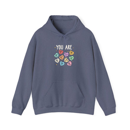 You Are Christian Hoodie – Bible Verse Conversation Heart Faith Pullover