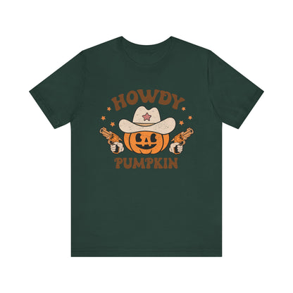 Howdy Pumpkin T-Shirt, Retro Western Cowboy Cowgirl Halloween Tee