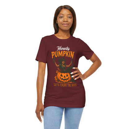 Howdy Pumpkin Shirt – Funny Black Cowgirl Western Halloween Tee