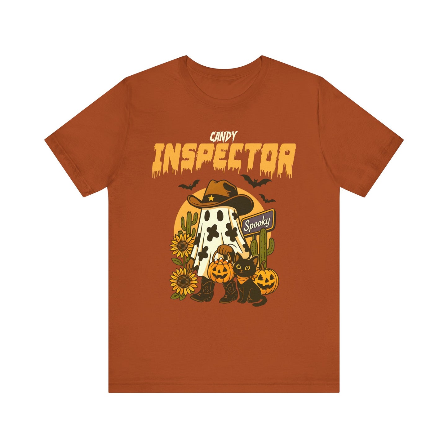 Candy Inspector Shirt – Western Ghost Cowboy Halloween Trick-or-Treat Tee