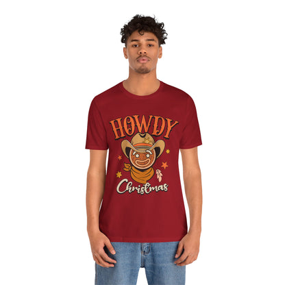 Christmas Howdy Cowboy Gingerbread Shirt – Funny Retro Western Holiday Pajama Tee