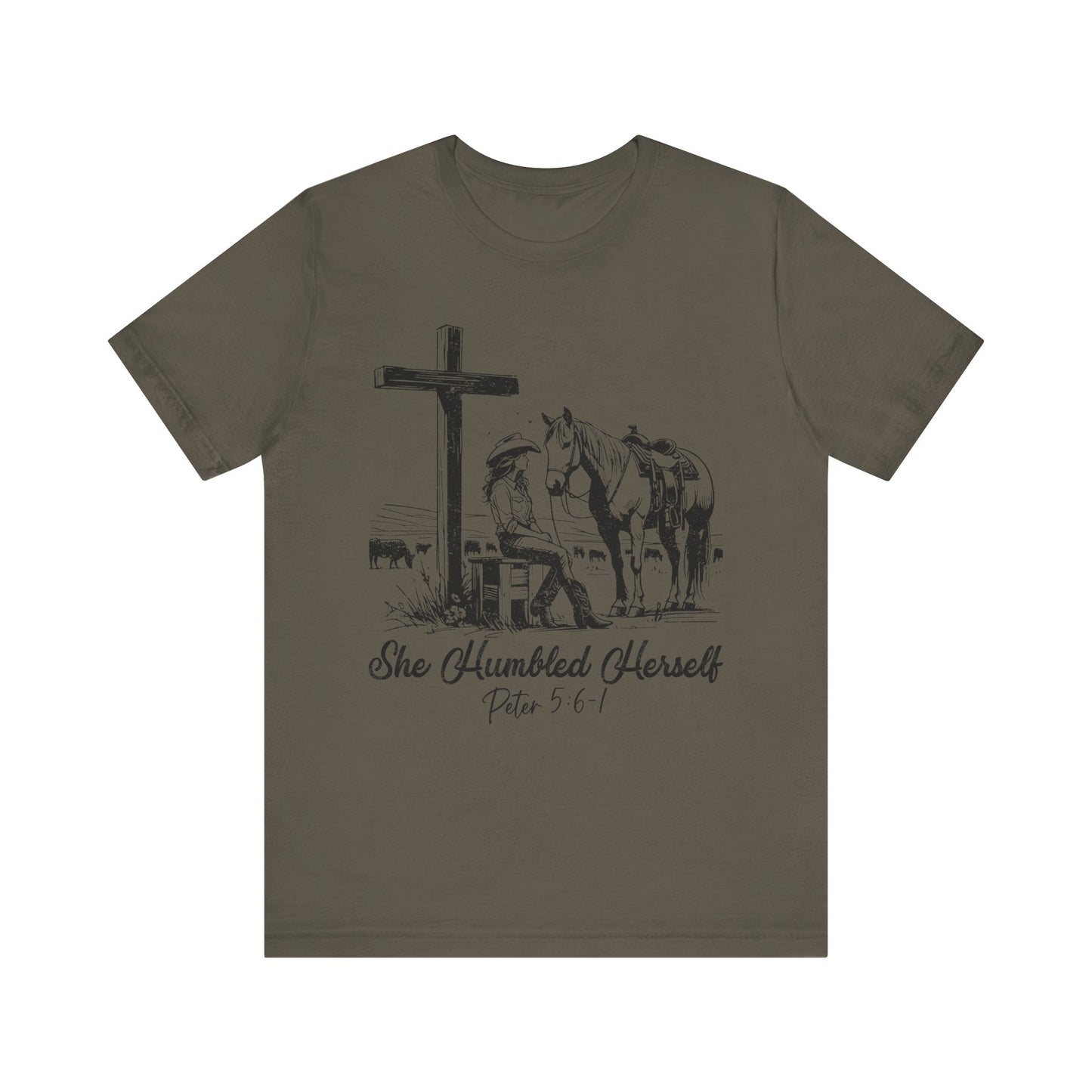 She Humbled Herself Shirt – Christian Faith Western Rodeo Country Tee