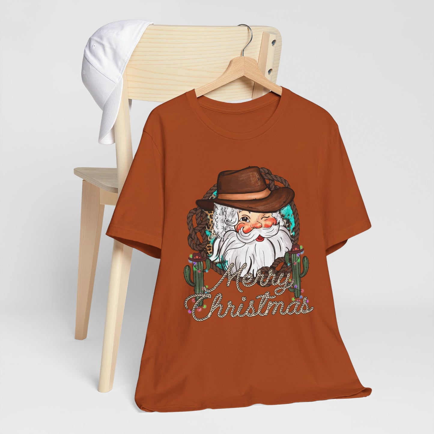 Merry Christmas Howdy Santa Shirt – Retro Western Cowboy Funny Holiday Pajama Tee