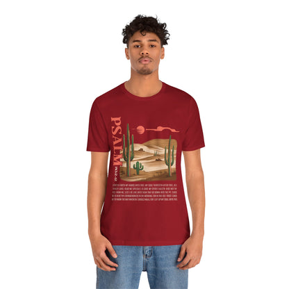 Psalm 143:2–12 Boho Retro Western Christian Howdy Jesus T-Shirt, Desert-Inspired Scripture Tee