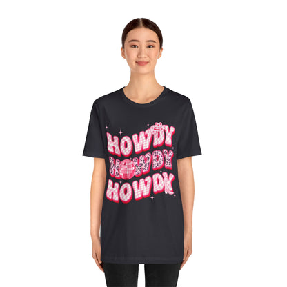 Howdy Pink Cowgirl Shirt – Leopard Disco Western Rodeo Country Girl Tee