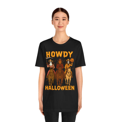 Howdy Halloween Shirt – Spooky Western Skeleton Cowboy Riders Tee, Funny Rodeo Fall Outfit