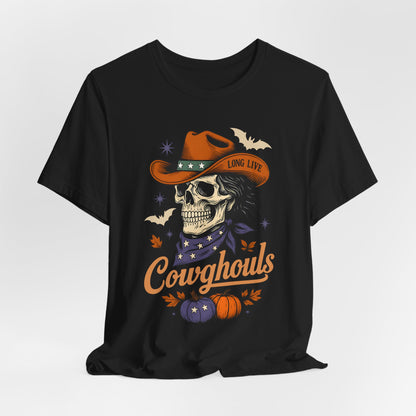 Cowghouls Shirt – Long Live Halloween Skeleton Cowboy Western Ghost Tee