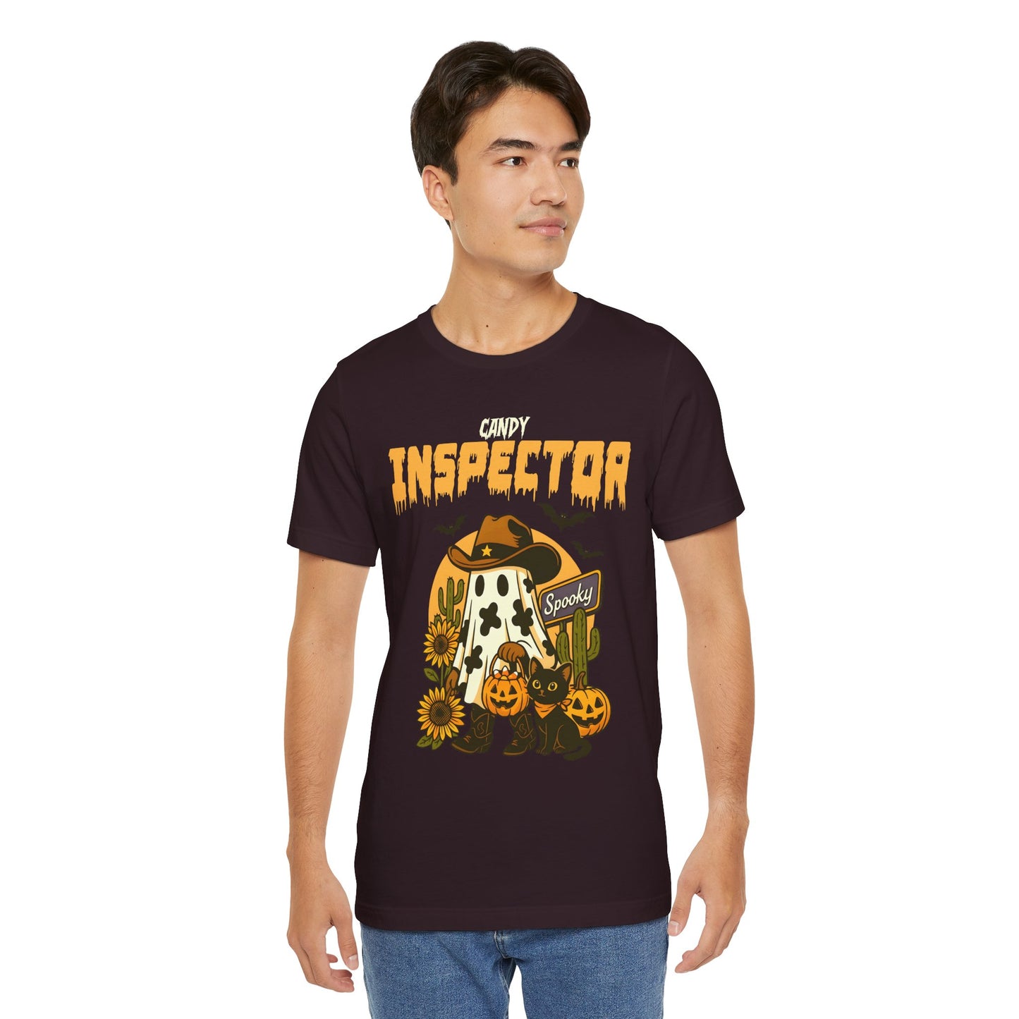 Candy Inspector Shirt – Western Ghost Cowboy Halloween Trick-or-Treat Tee