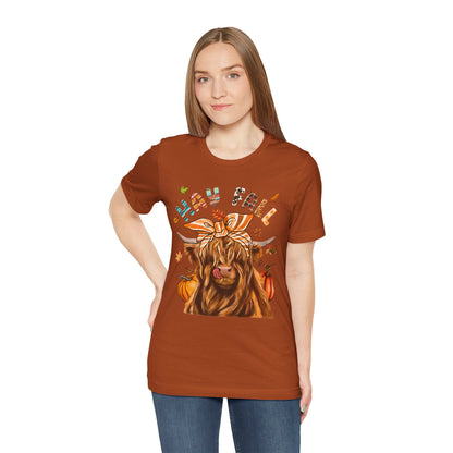 Hay Fall Highland Cow Shirt – Thankful Heifer Cute Farm Girl Thanksgiving Tee