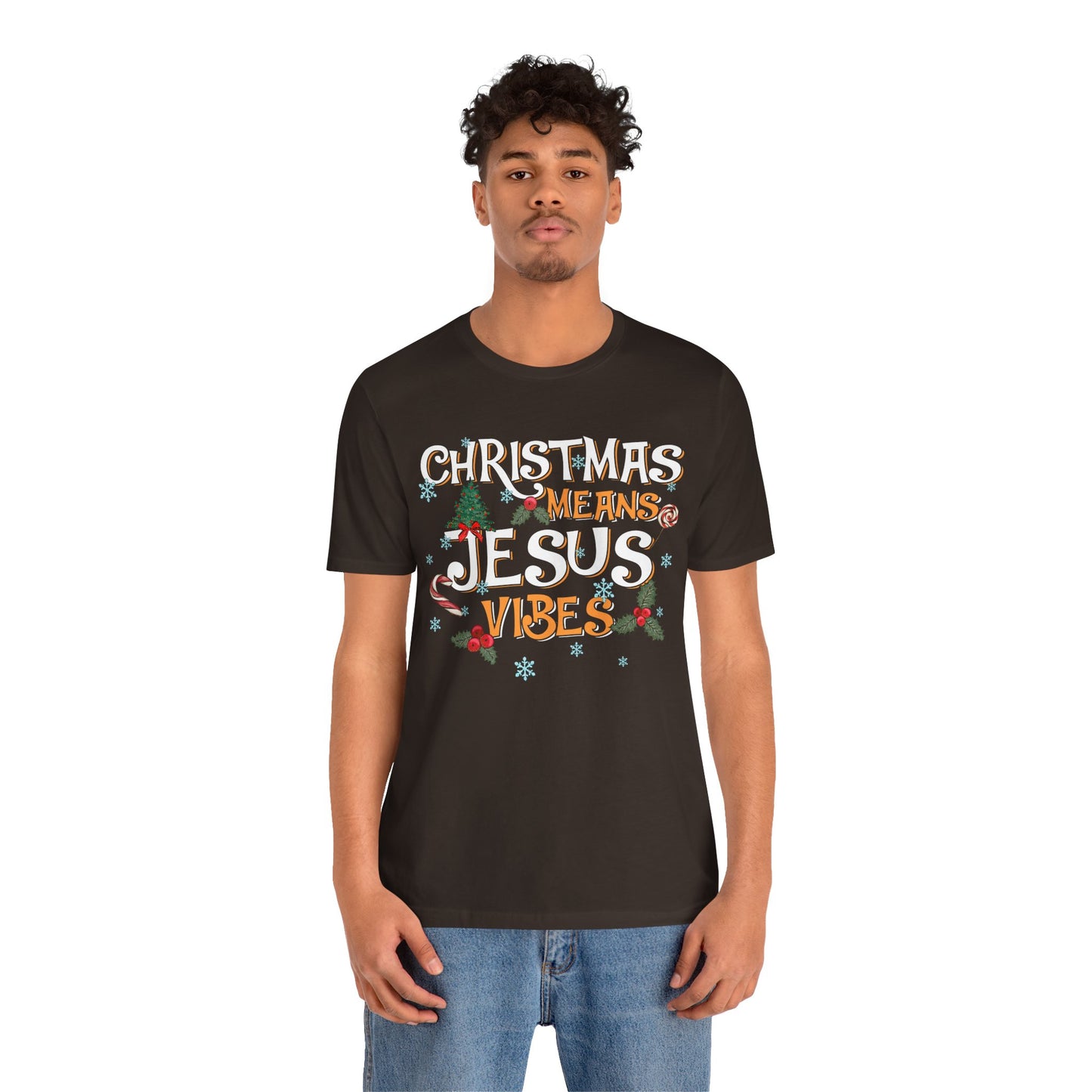Christmas Means Jesus Vibes Shirt – Christian Faith Holiday Pajama Tee