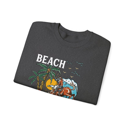 Beach Cowboy Sweatshirt – Tropical Palm Tree Western Rodeo Texas Pullover