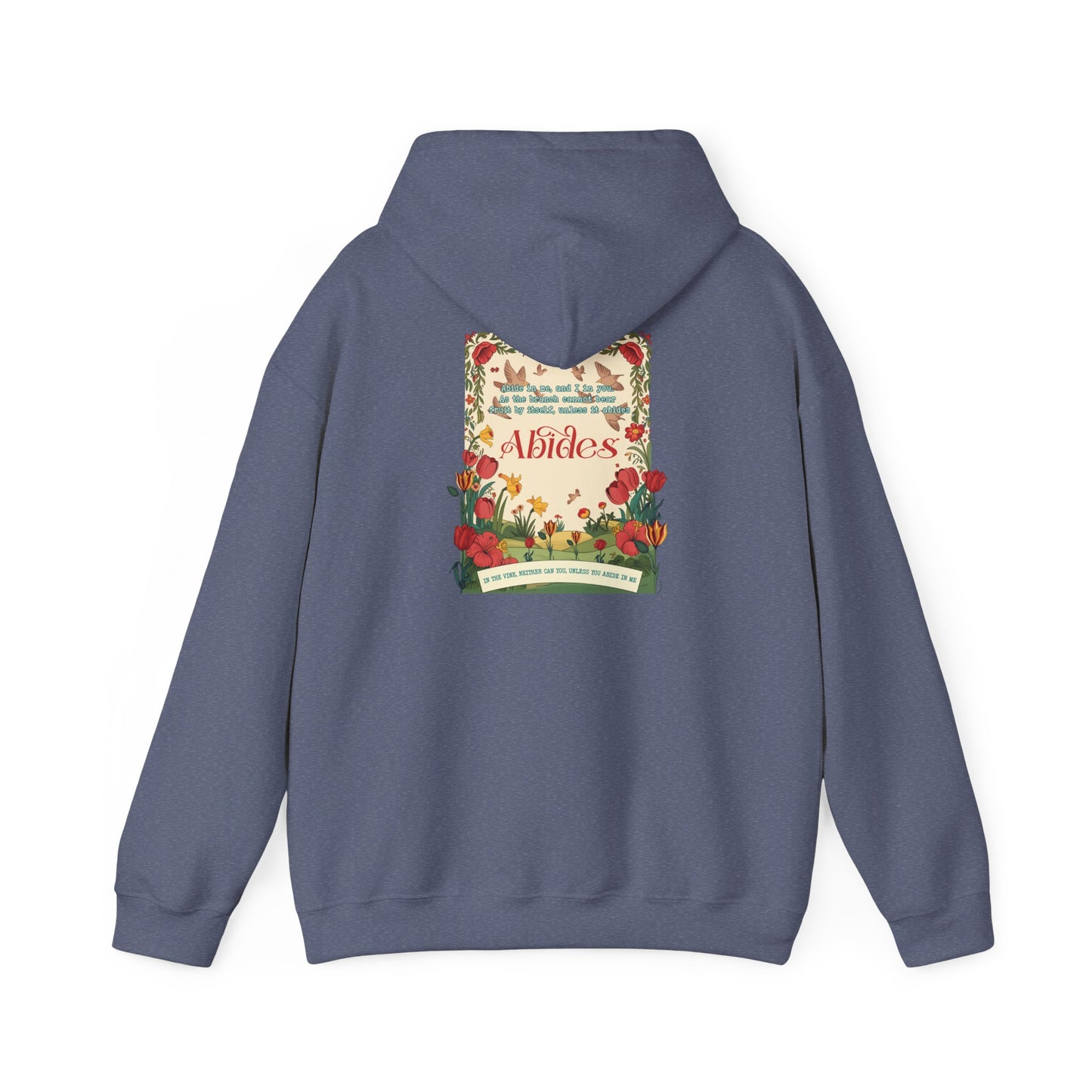 Abide in Me Hoodie – Faithful Blooms Bible Scripture Christian Pullover