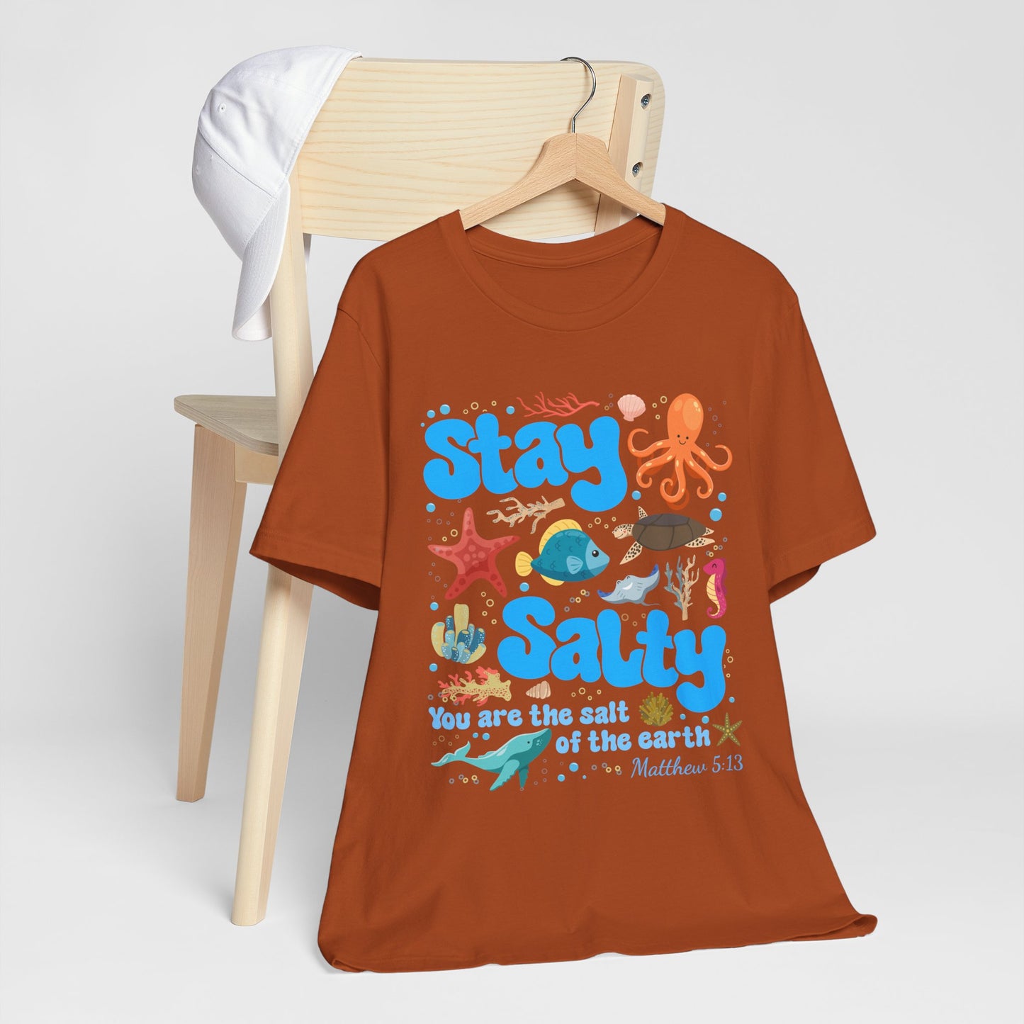 Stay Salty Shirt – Matthew 5:13 Christian Faith Ocean Kids Teachers Tee