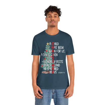 Christmas Jesus Mighty God Shirt – Isaiah 9:6 Christian Bible Verse Holiday Tee
