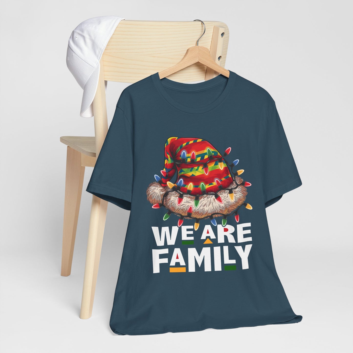 We Are Family Black Christmas Shirt – Afrocentric Matching Holiday Melanin Tee