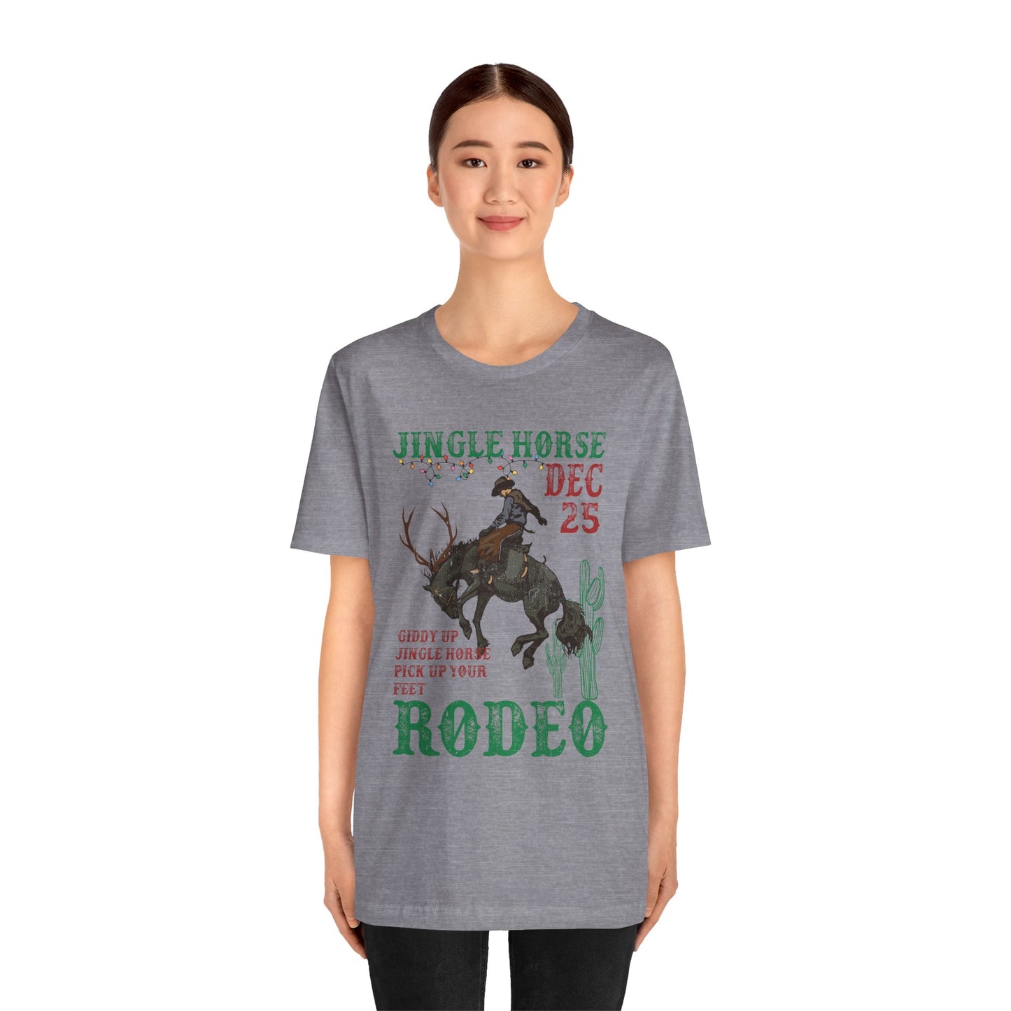 Giddy Up Jingle Horse Shirt – Western Rodeo Howdy Christmas Holiday Tee