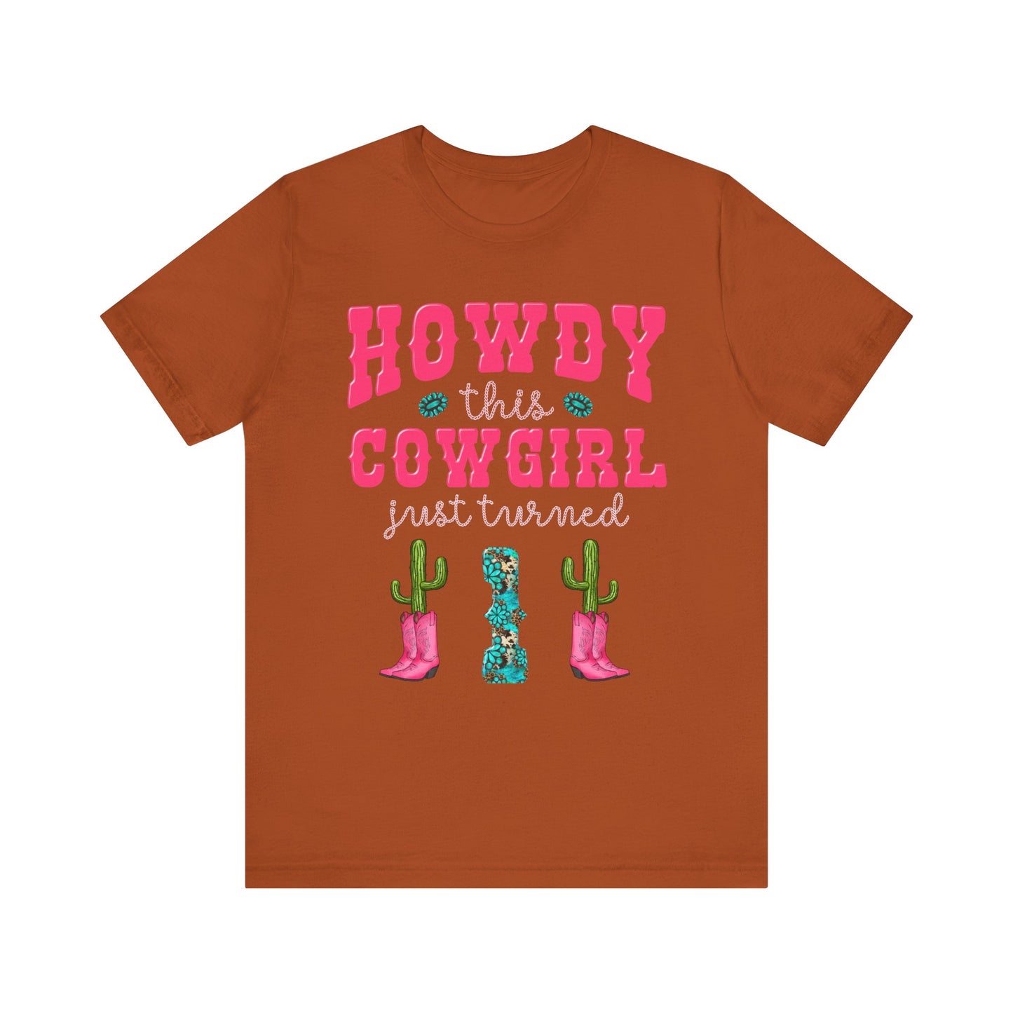 Howdy This Cowgirl Just Turned 1 Shirt – Western First Birthday Girl Rodeo Party Tee
