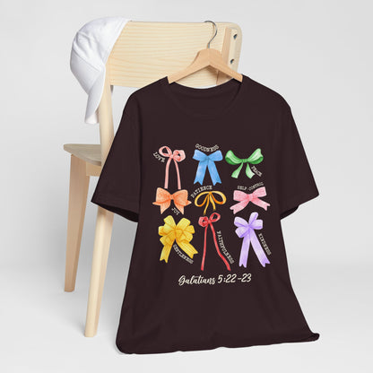 Christian Bow Shirt – Bible Verse Spirit Joy Peace Patience Kindness Tee