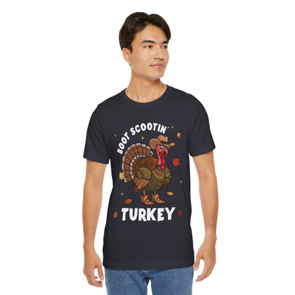 Thanksgiving Cowboy Turkey Shirt – Boot Scootin’ Western Rodeo Tee