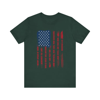Legacy Dads Shirt – USA Flag Nehemiah 4:14 Christian Men’s Faith Tee