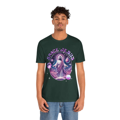 Space Jesus Galaxy Shirt – Cosmic Christian Planet Faith Graphic Unisex Tee