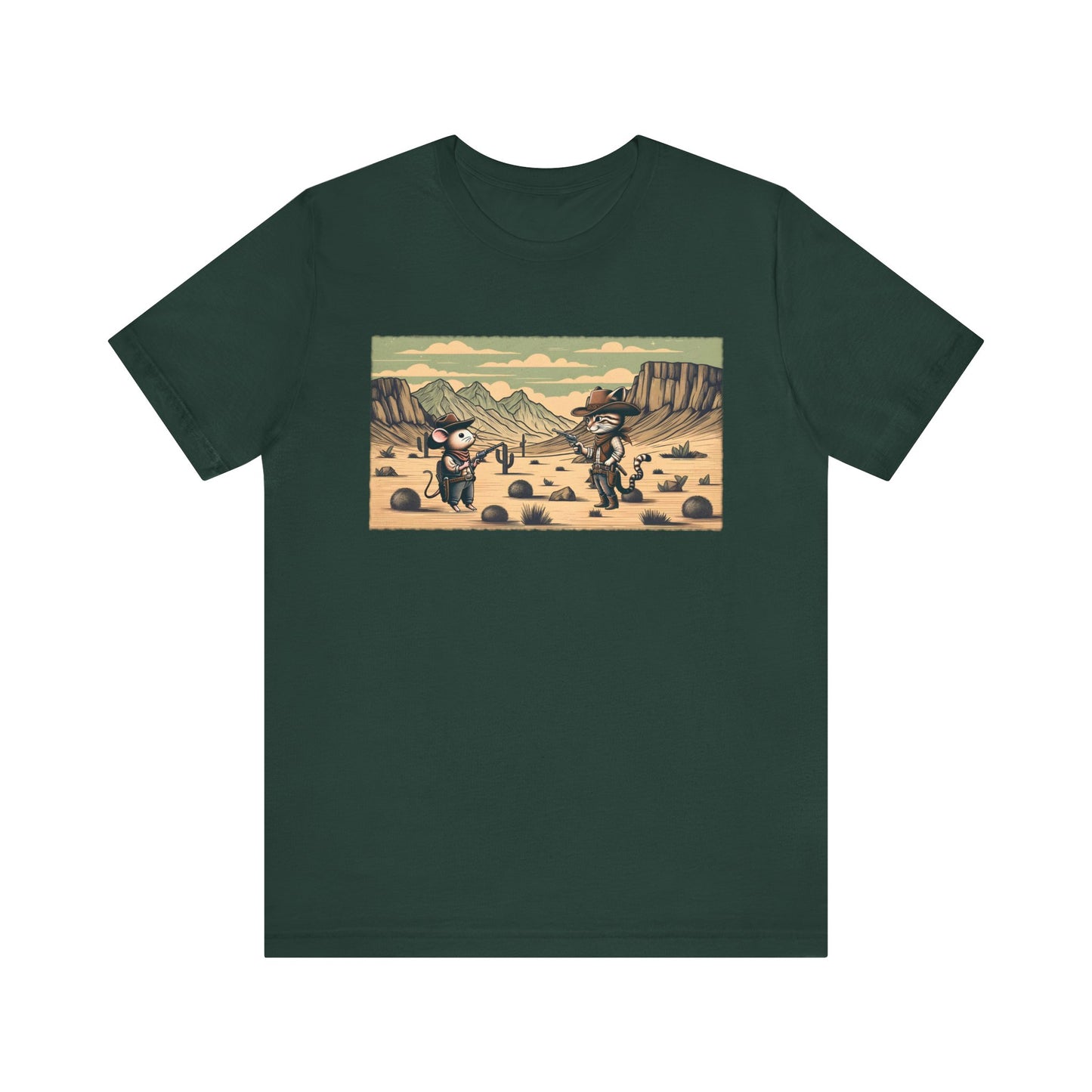 Southern Western Cat & Mouse Shirt – Cowboy Meowdy Rodeo Fight Tee