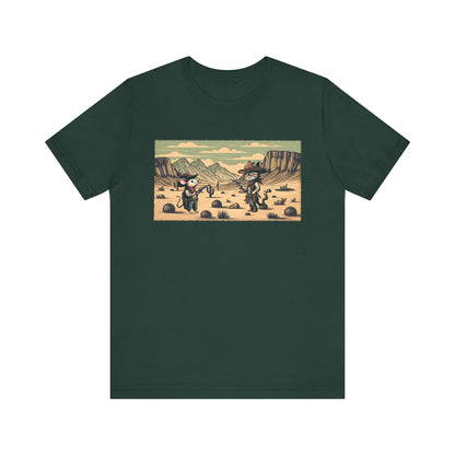 Southern Western Cat & Mouse Shirt – Cowboy Meowdy Rodeo Fight Tee