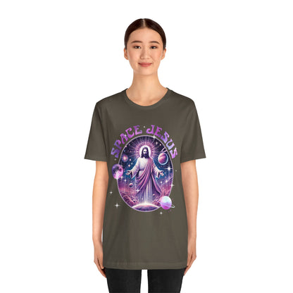 Space Jesus Galaxy Shirt – Cosmic Christian Planet Faith Graphic Unisex Tee