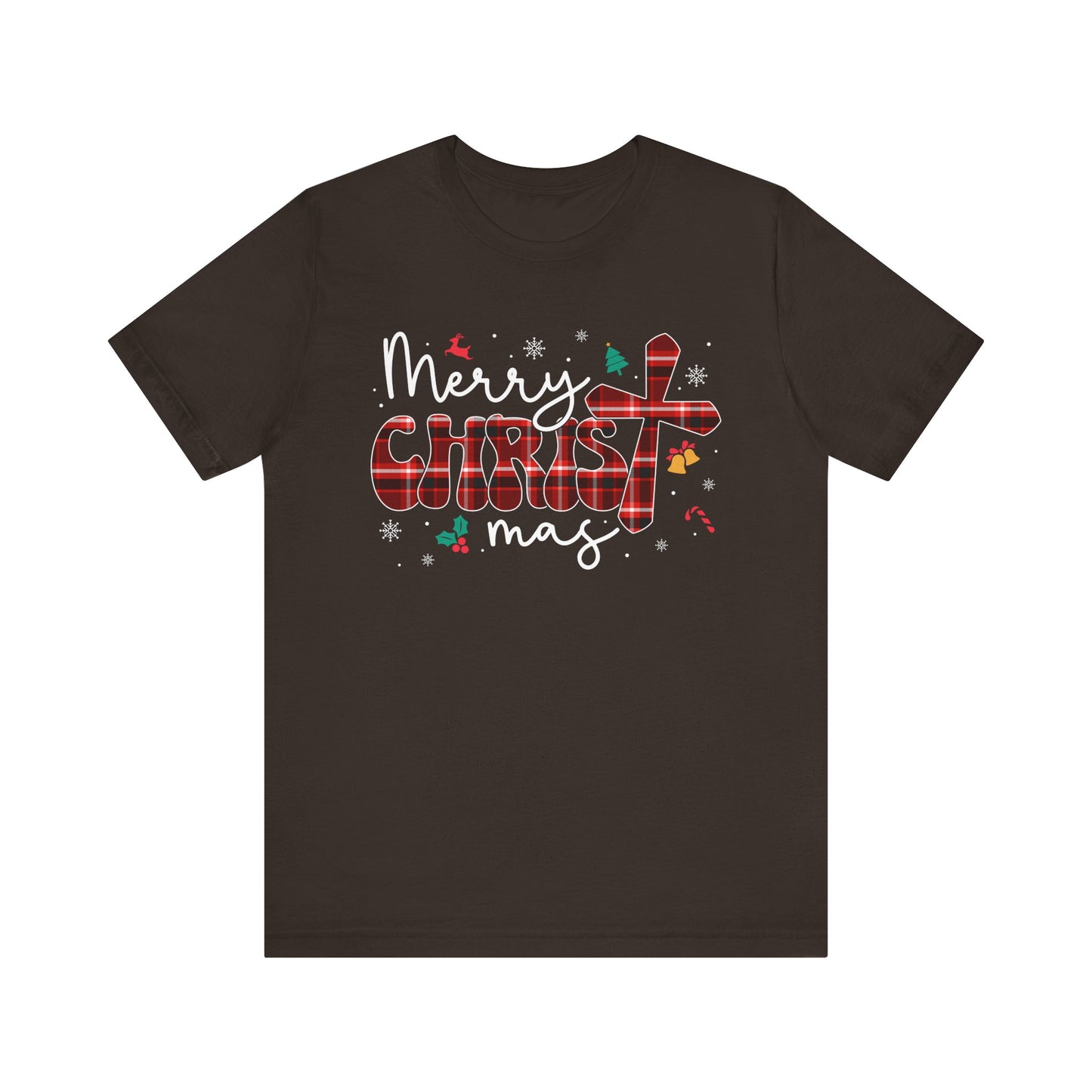 Merry Christmas Cross Shirt – Christian Buffalo Plaid Family Pajama Tee