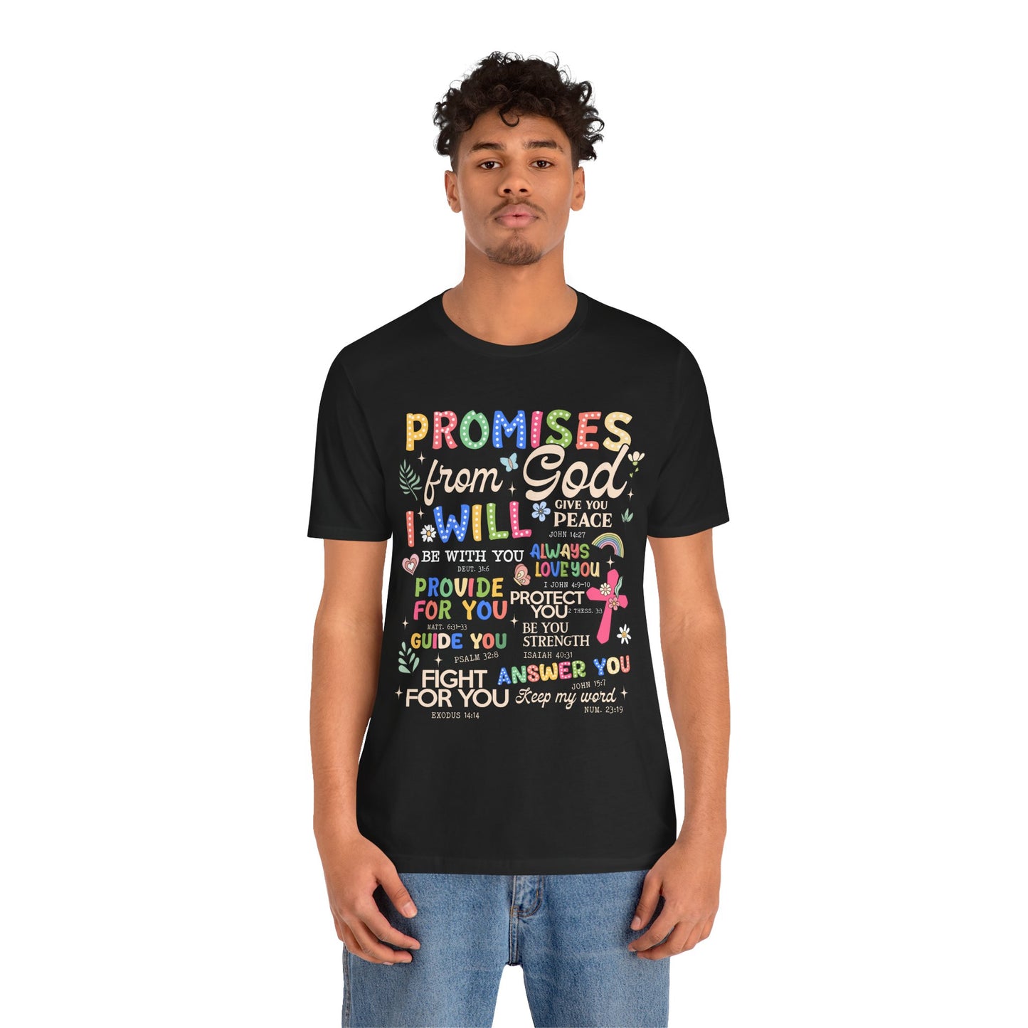 Promises From God Shirt – Christian Women’s Bible Verse Cross Faith Scripture Tee