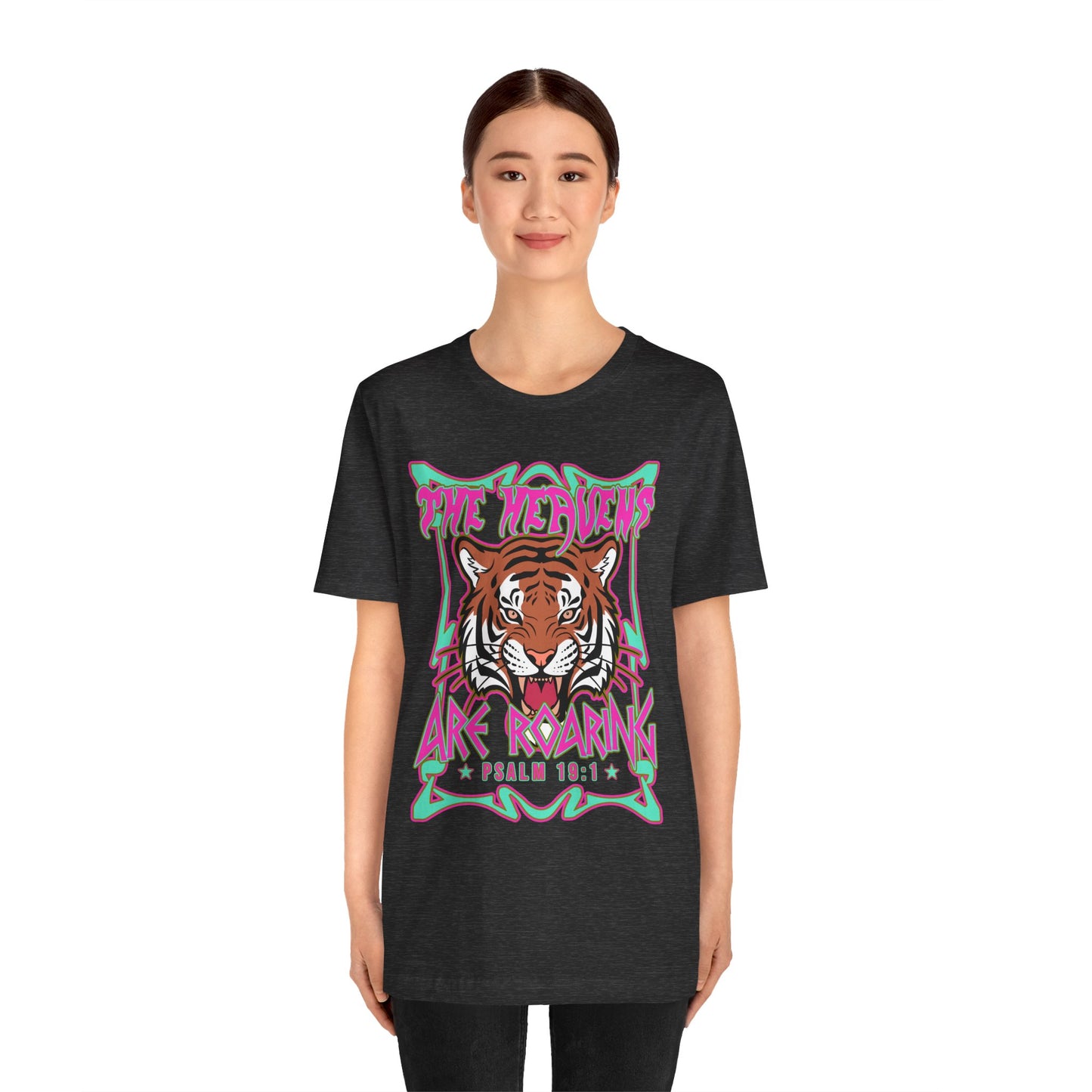 The Heavens Are Roaring Shirt – Psalm 19:1 Tiger Christian Faith Tee