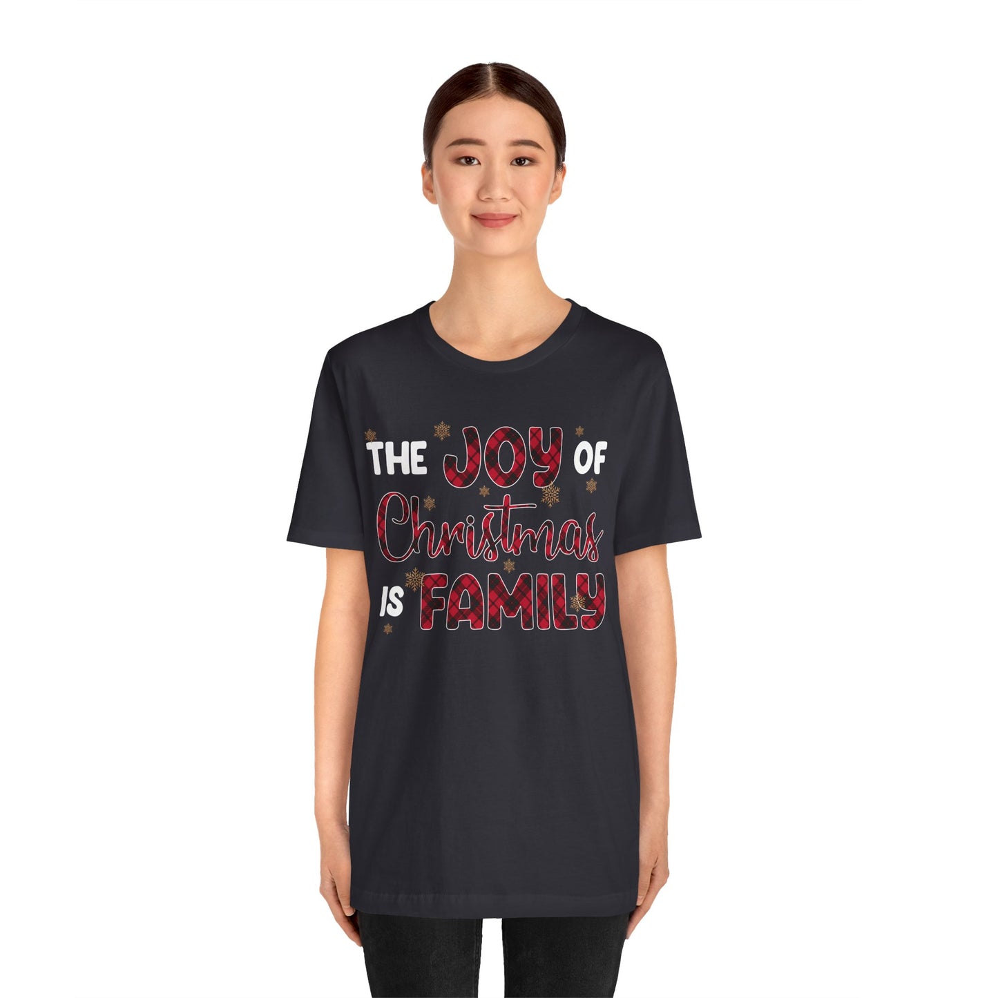 The Joy of Christmas is Family Shirt – Buffalo Plaid Matching Holiday Tee