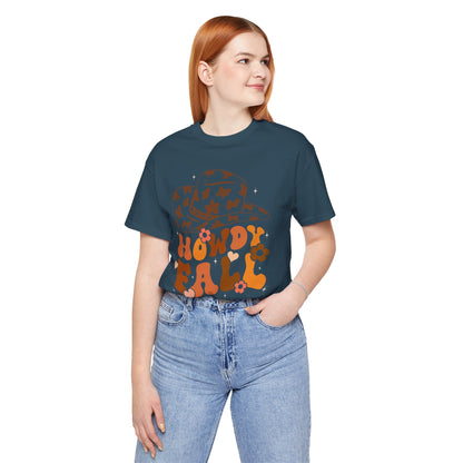 Retro Groovy Howdy Fall Shirt – Western Cowboy Pumpkin Thanksgiving Tee