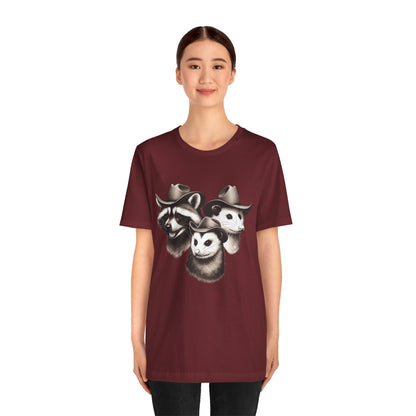 Cowboy Trash Trio Shirt – Opossum Raccoon Western Rodeo Funny Tee