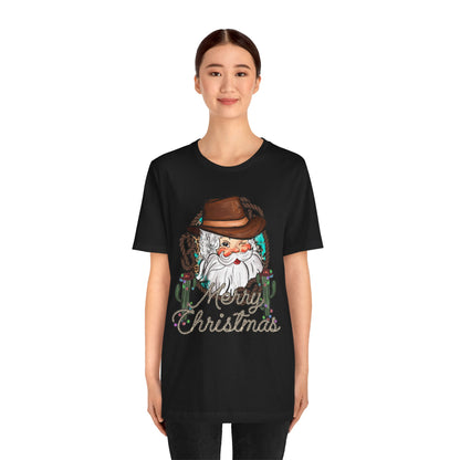 Merry Christmas Howdy Santa Shirt – Retro Western Cowboy Funny Holiday Pajama Tee