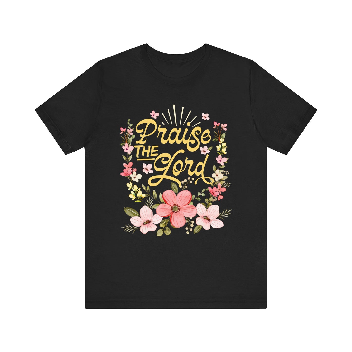 Praise the Lord Shirt – Christian Worship Groovy Retro Daisy Floral Faith Tee