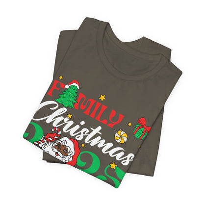 Family Christmas 2025 Shirt – Black Santa Afrocentric Matching Holiday Tee
