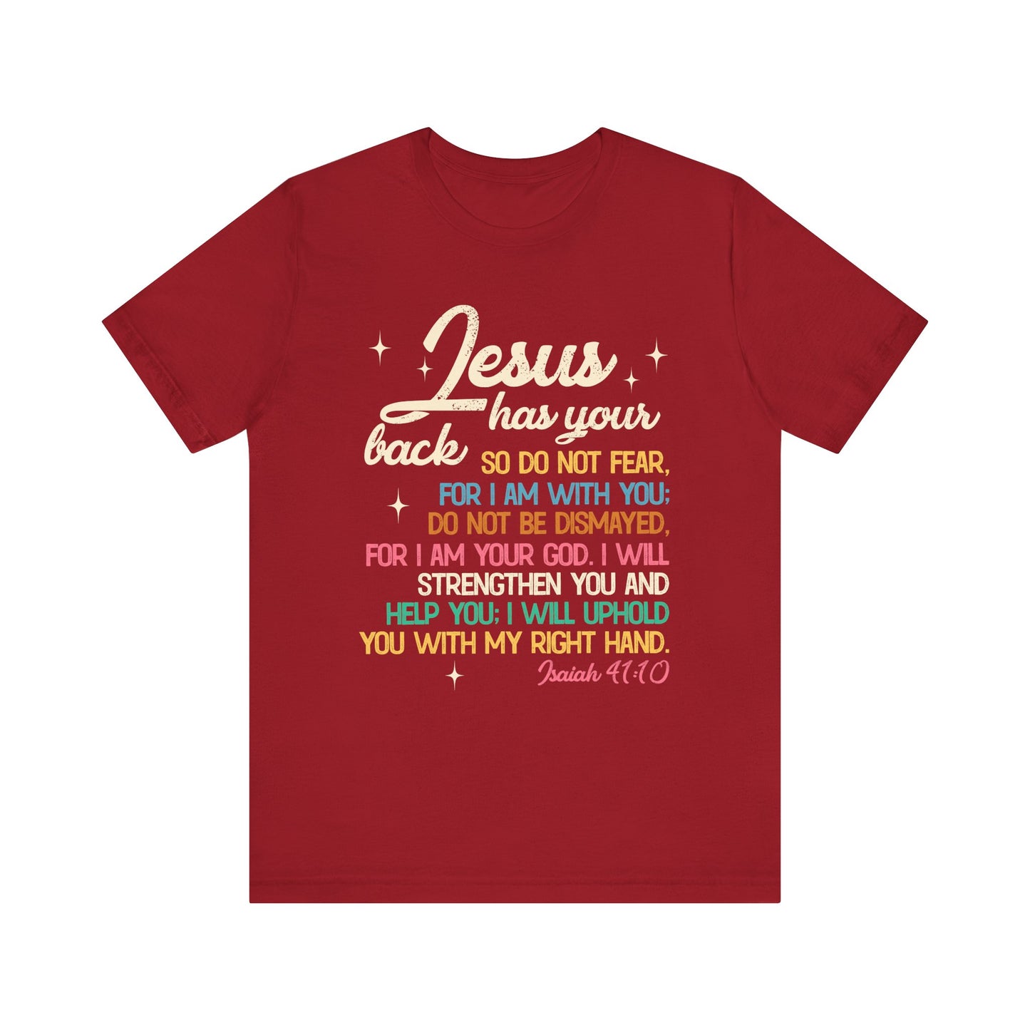 Jesus Has Your Back Shirt – Christian Bible Verse Encouraging Faith Scripture Tee