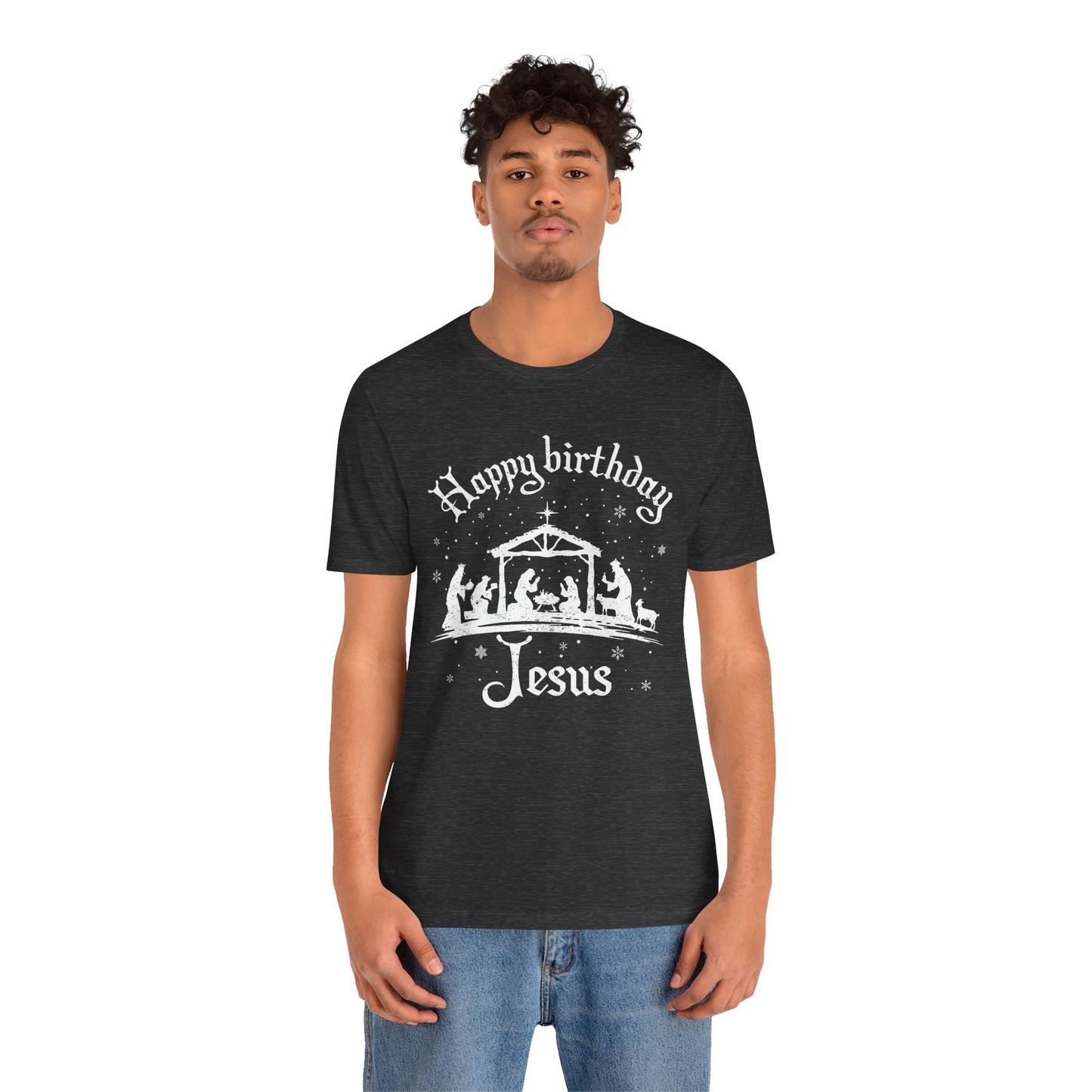 Happy Birthday Jesus Shirt – Christian Nativity Faith-Focused Christmas Tee